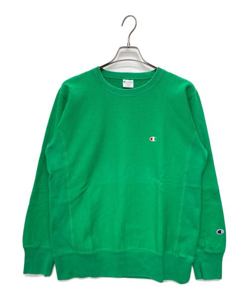 Champion REVERSE WEAVE（チャンピオン リバース ウィーブ）Champion REVERSE WEAVE (チャンピオン リバース ウィーブ) REVERSE WEAVE クルーネックスウェット グリーン サイズ:XLの古着・服飾アイテム