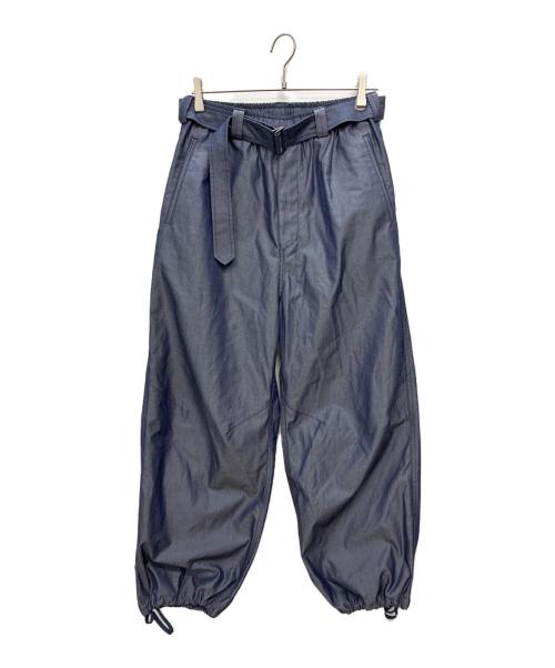 JOURNAL STANDARD relume（ジャーナルスタンダード レリューム）JOURNAL STANDARD relume (ジャーナルスタンダード レリューム) 25年モデル シャンブレーギャバジン ベルテッドスラックス ブルー サイズ:Mの古着・服飾アイテム