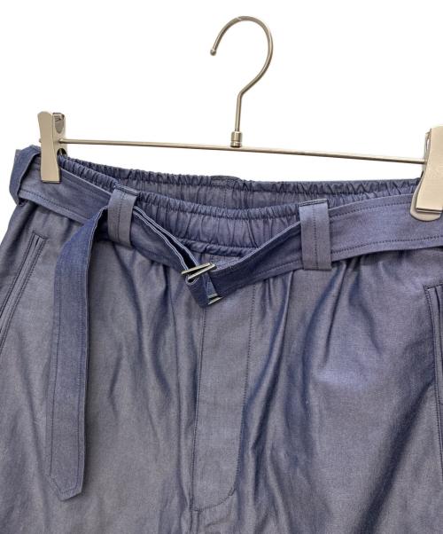 JOURNAL STANDARD relume（ジャーナルスタンダード レリューム）JOURNAL STANDARD relume (ジャーナルスタンダード レリューム) 25年モデル シャンブレーギャバジン ベルテッドスラックス ブルー サイズ:Mの古着・服飾アイテム