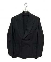 TOMORROW LAND（トゥモローランド）の古着「ウールポプリンW6B アンコンジャケット」｜ブラック