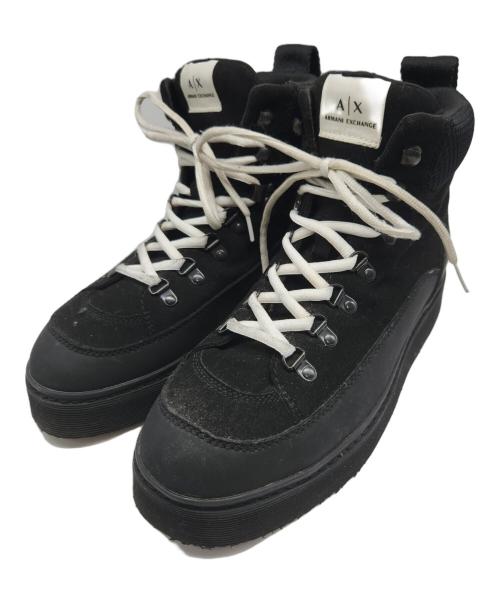 ARMANI EXCHANGE（アルマーニ エクスチェンジ）ARMANI EXCHANGE (アルマーニ エクスチェンジ) 厚底スニーカー ブラック サイズ:26.5cmの古着・服飾アイテム
