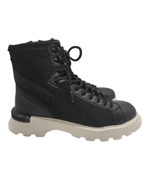 ARMANI EXCHANGE（アルマーニ エクスチェンジ）ARMANI EXCHANGE (アルマーニ エクスチェンジ) レースアップ トレッキングシューズ ブラック サイズ:26.5の古着・服飾アイテム
