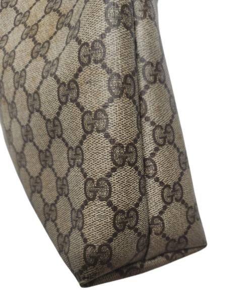 GUCCI（グッチ）GUCCI (グッチ) トートバッグ　OLD GUCCI グレー×ブラウンの古着・服飾アイテム