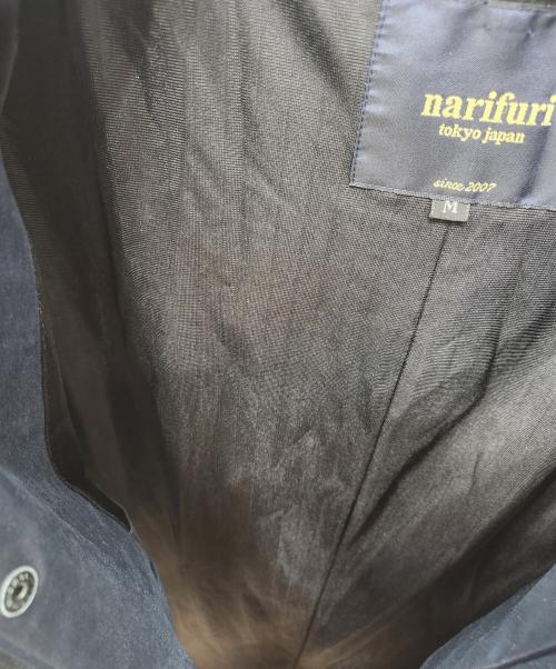 narifuri（ナリフリ）narifuri (ナリフリ) サイドスプリットハーフコート ネイビー サイズ:Mの古着・服飾アイテム