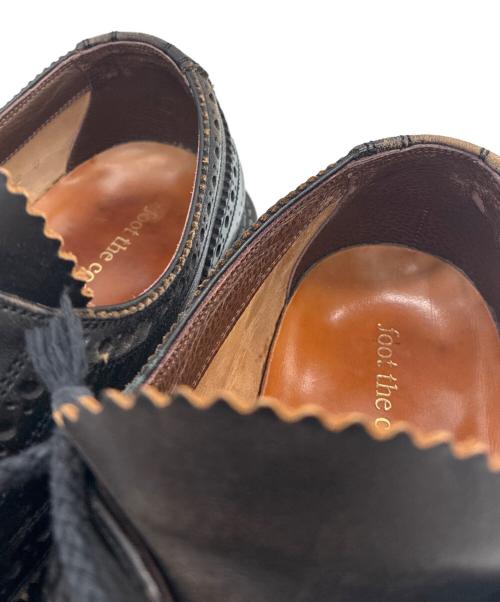 foot the coacher（フットザコーチャー）foot the coacher (フットザコーチャー) ウィングチップシューズ ブラック サイズ:8 1/2の古着・服飾アイテム