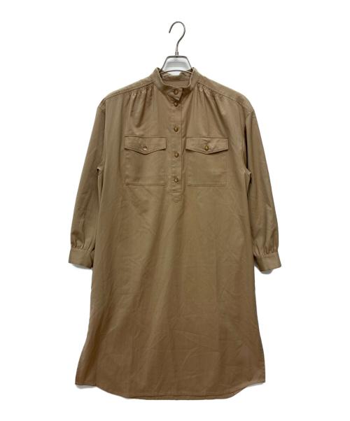 A.P.C.（アーペーセー）A.P.C. (アーペーセー) レーヨン混 スタンドプルオーバーワンピース ベージュ サイズ:34の古着・服飾アイテム