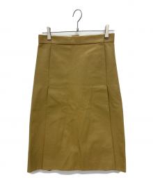 BLAMINK（ブラミンク）の古着「ツイルタックスカート」｜ベージュ