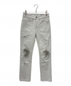 DIESELディーゼル）の古着「REEN-PATCH ダメージ加工ジーンズ」｜ホワイト