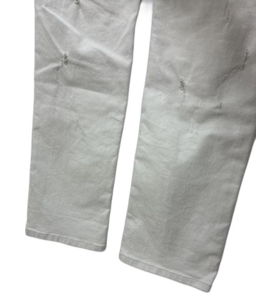DIESEL（ディーゼル）DIESEL (ディーゼル) REEN-PATCH ダメージ加工ジーンズ ホワイト サイズ:W24 L30の古着・服飾アイテム