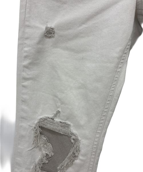 DIESEL（ディーゼル）DIESEL (ディーゼル) REEN-PATCH ダメージ加工ジーンズ ホワイト サイズ:W24 L30の古着・服飾アイテム