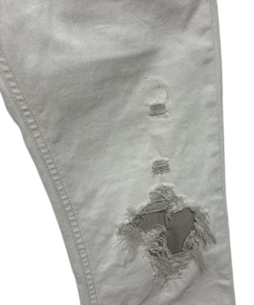 DIESEL（ディーゼル）DIESEL (ディーゼル) REEN-PATCH ダメージ加工ジーンズ ホワイト サイズ:W24 L30の古着・服飾アイテム