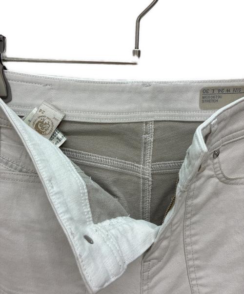 DIESEL（ディーゼル）DIESEL (ディーゼル) REEN-PATCH ダメージ加工ジーンズ ホワイト サイズ:W24 L30の古着・服飾アイテム