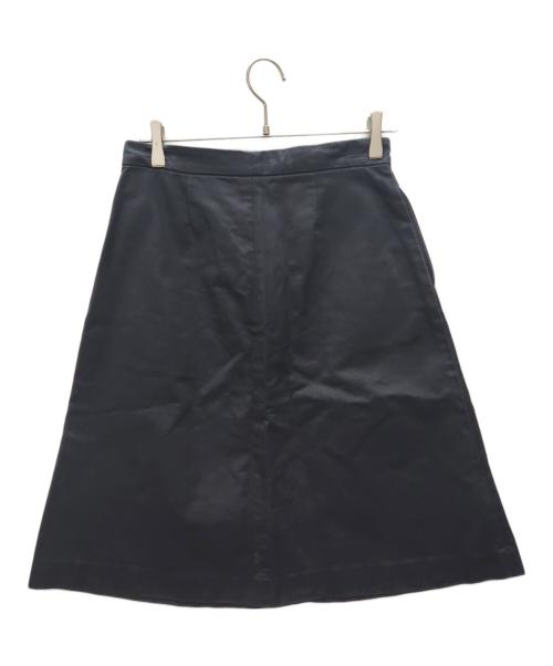 AURALEE（オーラリー）AURALEE (オーラリー) バギーサテンフレアスカート ネイビー サイズ:1の古着・服飾アイテム