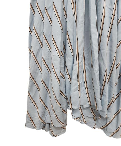 CHRISTIAN DADA（クリスチャンダダ）CHRISTIAN DADA (クリスチャンダダ) 長袖ワンピース ブルー×ブラウン サイズ:34の古着・服飾アイテム