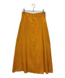 SLOBE IENA（スローブ イエナ）の古着「サテンジャガードスカート」｜イエロー