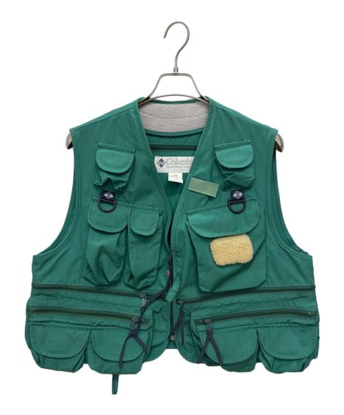 Columbia（コロンビア）Columbia (コロンビア) 90s フィッシングベスト グリーン サイズ:Lの古着・服飾アイテム