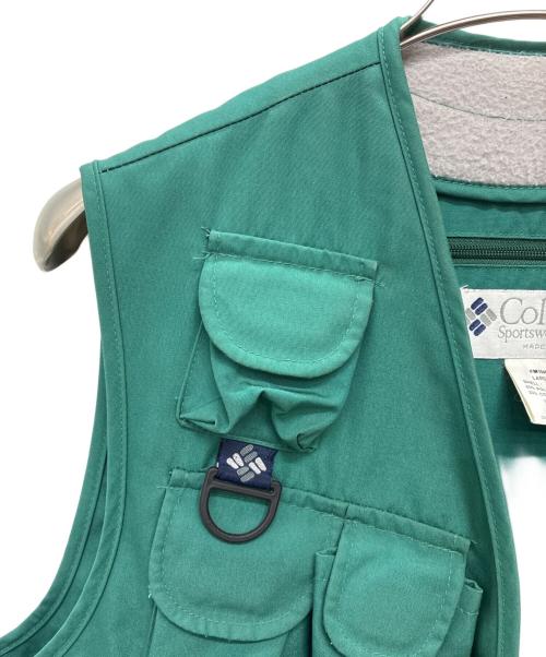 Columbia（コロンビア）Columbia (コロンビア) 90s フィッシングベスト グリーン サイズ:Lの古着・服飾アイテム