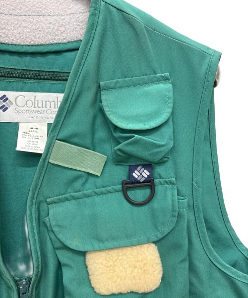 Columbia（コロンビア）Columbia (コロンビア) 90s フィッシングベスト グリーン サイズ:Lの古着・服飾アイテム