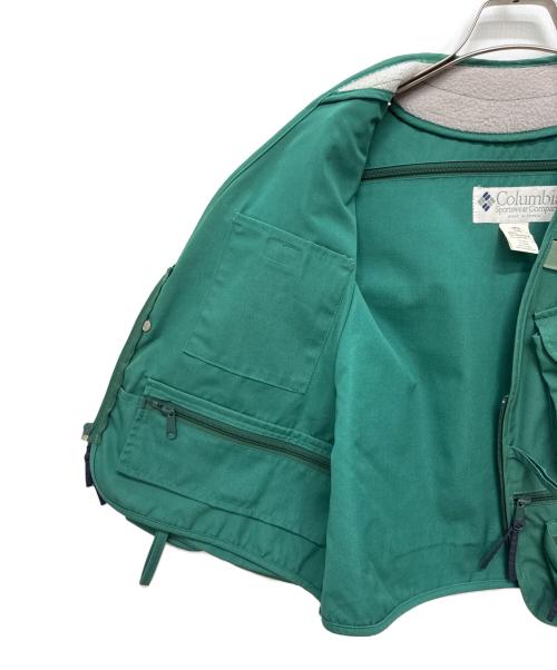 Columbia（コロンビア）Columbia (コロンビア) 90s フィッシングベスト グリーン サイズ:Lの古着・服飾アイテム