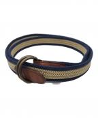 RRLダブルアールエル）の古着「ベルト」｜ネイビー×ベージュ