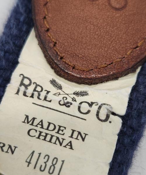 RRL（ダブルアールエル）RRL (ダブルアールエル) ベルト ネイビー×ベージュの古着・服飾アイテム