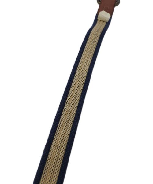 RRL（ダブルアールエル）RRL (ダブルアールエル) ベルト ネイビー×ベージュの古着・服飾アイテム