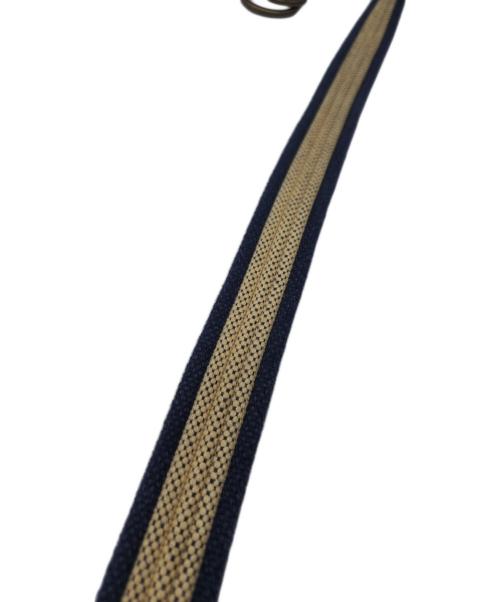 RRL（ダブルアールエル）RRL (ダブルアールエル) ベルト ネイビー×ベージュの古着・服飾アイテム