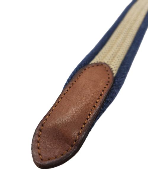 RRL（ダブルアールエル）RRL (ダブルアールエル) ベルト ネイビー×ベージュの古着・服飾アイテム