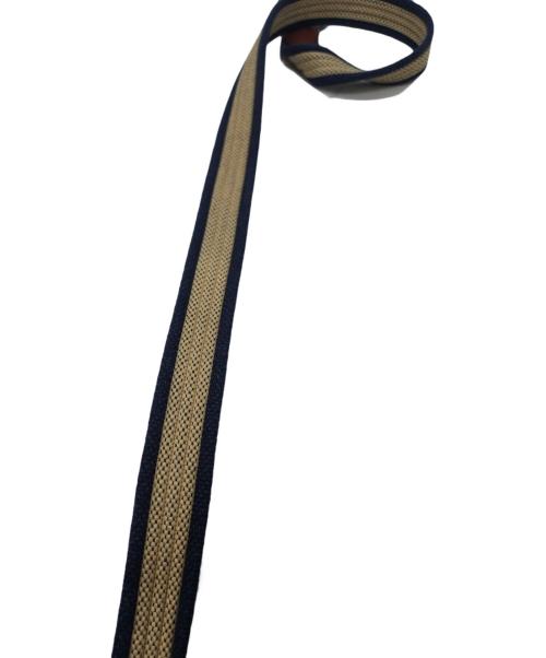 RRL（ダブルアールエル）RRL (ダブルアールエル) ベルト ネイビー×ベージュの古着・服飾アイテム