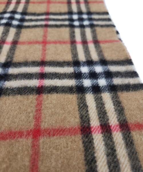 Burberry's（バーバリーズ）Burberry's (バーバリーズ) カシミヤマフラー ベージュ×レッドの古着・服飾アイテム
