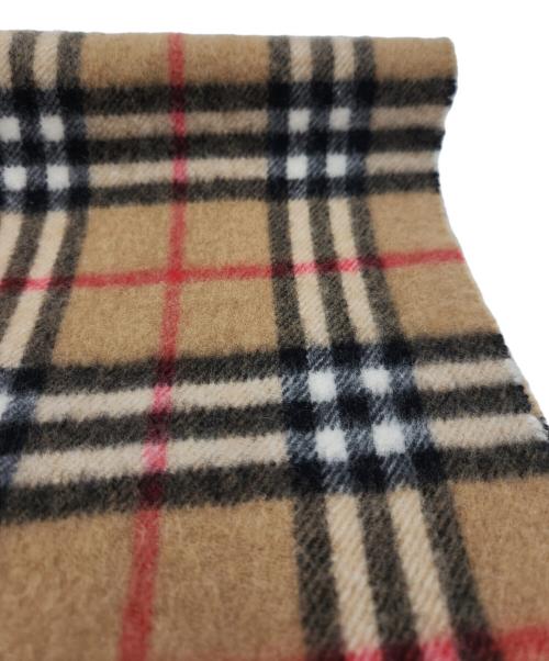 Burberry's（バーバリーズ）Burberry's (バーバリーズ) カシミヤマフラー ベージュ×レッドの古着・服飾アイテム