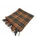 Burberry's (バーバリーズ) カシミヤマフラー ベージュ×レッド：4000円