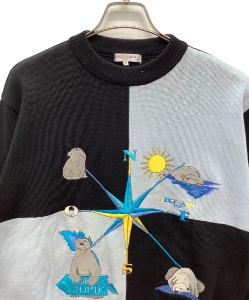 LEONARD（レオナール）LEONARD (レオナール) 厚手ニット ブラック サイズ:Lの古着・服飾アイテム