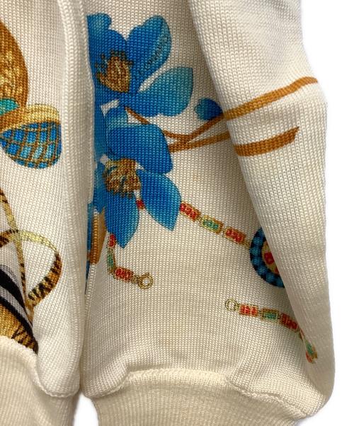 LEONARD（レオナール）LEONARD (レオナール) 薄手ニット ベージュ×イエロー サイズ:Lの古着・服飾アイテム