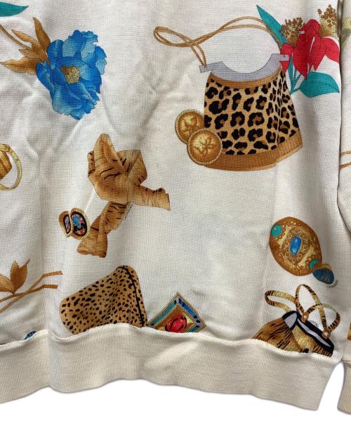 LEONARD（レオナール）LEONARD (レオナール) 薄手ニット ベージュ×イエロー サイズ:Lの古着・服飾アイテム