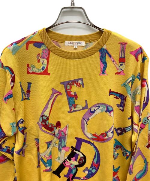 LEONARD（レオナール）LEONARD (レオナール) 薄手ニット イエロー サイズ:Lの古着・服飾アイテム