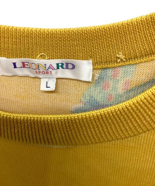 LEONARD（レオナール）LEONARD (レオナール) 薄手ニット イエロー サイズ:Lの古着・服飾アイテム