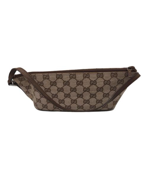 GUCCI（グッチ）GUCCI (グッチ) ハンドポーチ ブラウンの古着・服飾アイテム