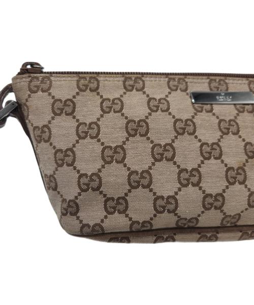 GUCCI（グッチ）GUCCI (グッチ) ハンドポーチ ブラウンの古着・服飾アイテム