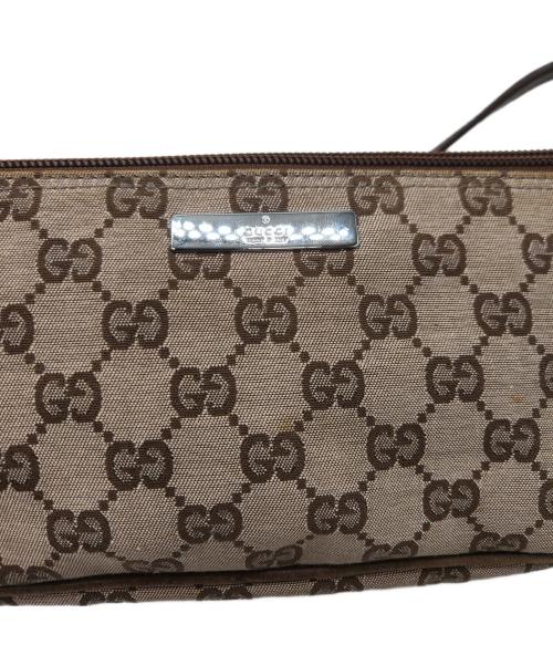 GUCCI（グッチ）GUCCI (グッチ) ハンドポーチ ブラウンの古着・服飾アイテム