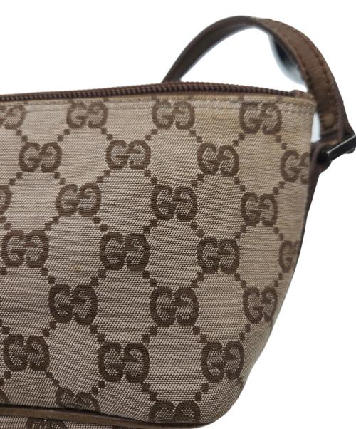 GUCCI（グッチ）GUCCI (グッチ) ハンドポーチ ブラウンの古着・服飾アイテム