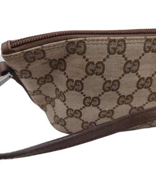 GUCCI（グッチ）GUCCI (グッチ) ハンドポーチ ブラウンの古着・服飾アイテム