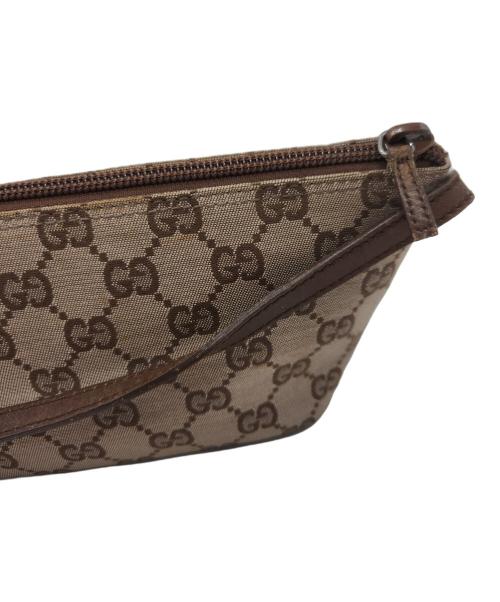 GUCCI（グッチ）GUCCI (グッチ) ハンドポーチ ブラウンの古着・服飾アイテム