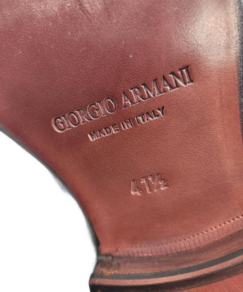 GIORGIO ARMANI（ジョルジョアルマーニ）GIORGIO ARMANI (ジョルジョアルマーニ) ビジネスシューズ ブラック サイズ:41 1/2の古着・服飾アイテム