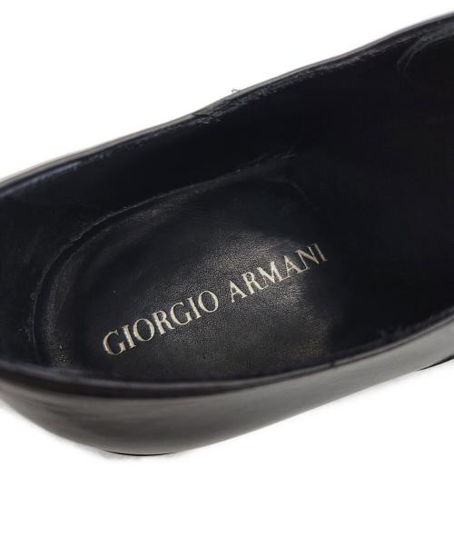 GIORGIO ARMANI（ジョルジョアルマーニ）GIORGIO ARMANI (ジョルジョアルマーニ) ビジネスシューズ ブラック サイズ:41 1/2の古着・服飾アイテム