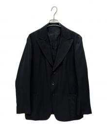 Yohji Yamamoto pour homme（ヨウジヤマモト プールオム）の古着「ピークドラペル 3Bジャケット」｜ブラック