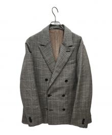 TOMORROW LAND（トゥモローランド）の古着「シェットランドウール ダブルブレステッド6Bジャケット」｜グレー