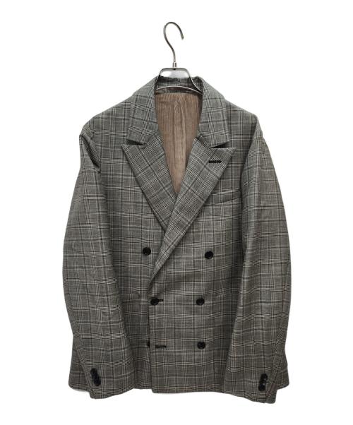TOMORROW LAND（トゥモローランド）TOMORROW LAND (トゥモローランド) シェットランドウール ダブルブレステッド6Bジャケット グレー サイズ:Sの古着・服飾アイテム