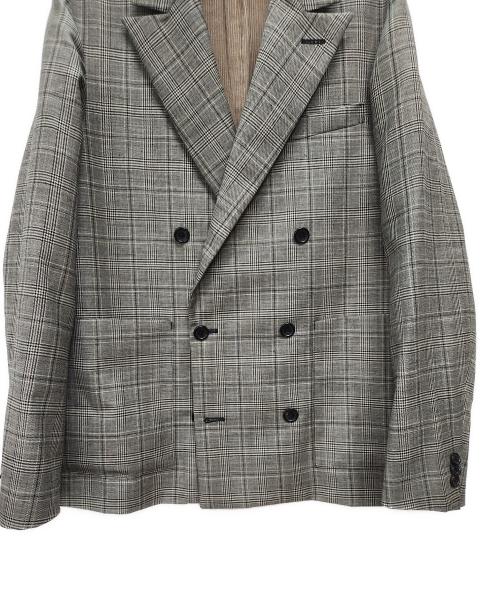 TOMORROW LAND（トゥモローランド）TOMORROW LAND (トゥモローランド) シェットランドウール ダブルブレステッド6Bジャケット グレー サイズ:Sの古着・服飾アイテム