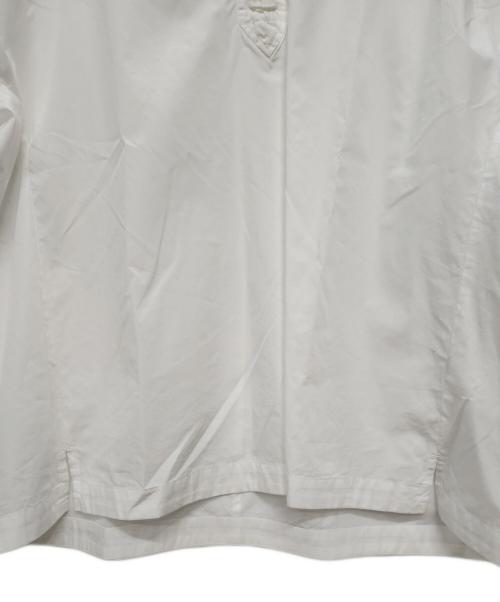 TOMORROW LAND（トゥモローランド）TOMORROW LAND (トゥモローランド) 半袖シャツ/200/2ポプリン レースアッププルオーバーショートスリーブシャツ ホワイト サイズ:Mの古着・服飾アイテム